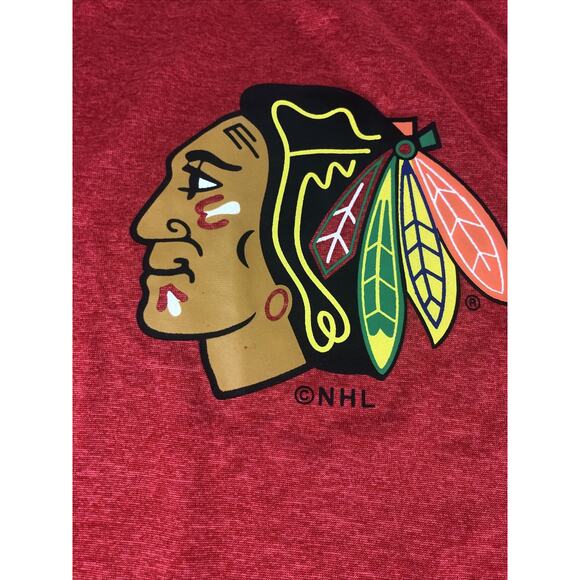 NHL Chicago Blackhawks Men's Shirt Small Red Gray 104648 Short Sleeve Hockey - Picture 7 of 8